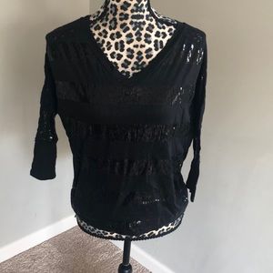 Black Sequin Top